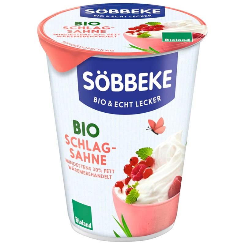 Söbbeke Bio Schlagsahne mindestens 30 % Fett wärmebehandelt - Produktbild