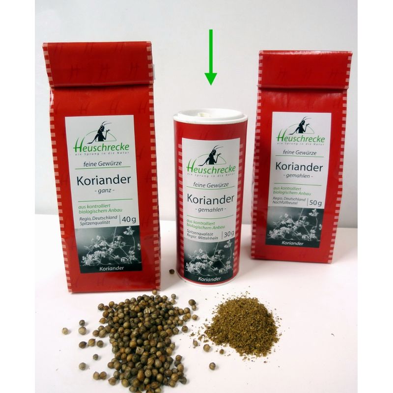 Heuschrecke Koriander, gemahlen, kbA - Produktbild
