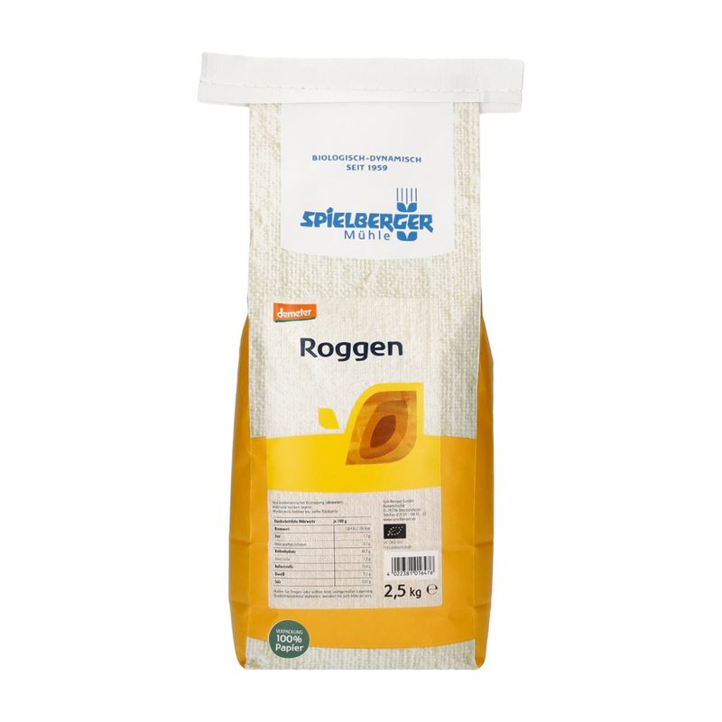 Spielberger Mühle Roggen, demeter – für Familien & Vorrat - Produktbild