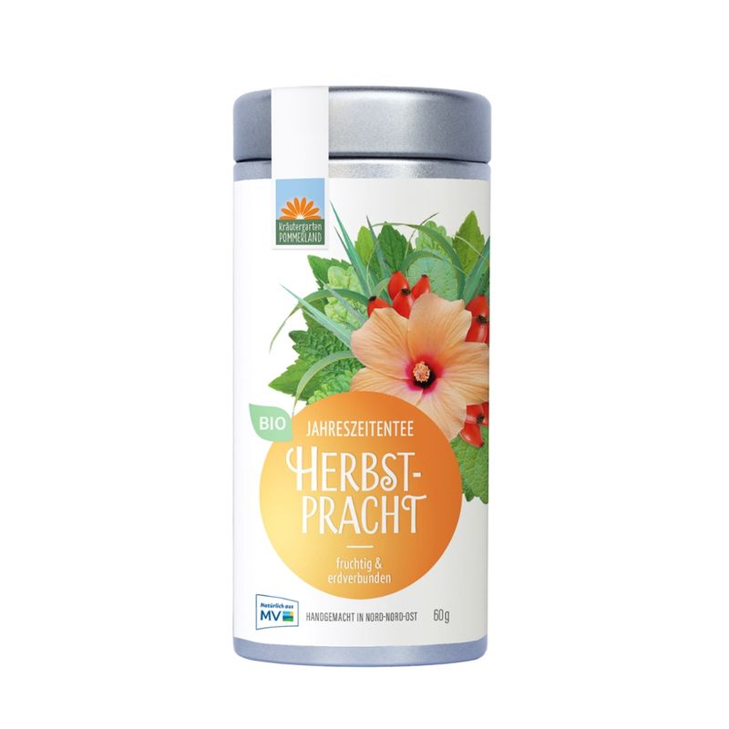 Kräutergarten Pommerland Herbstpracht - Bio Herbsttee in der Vorratsdose - Produktbild