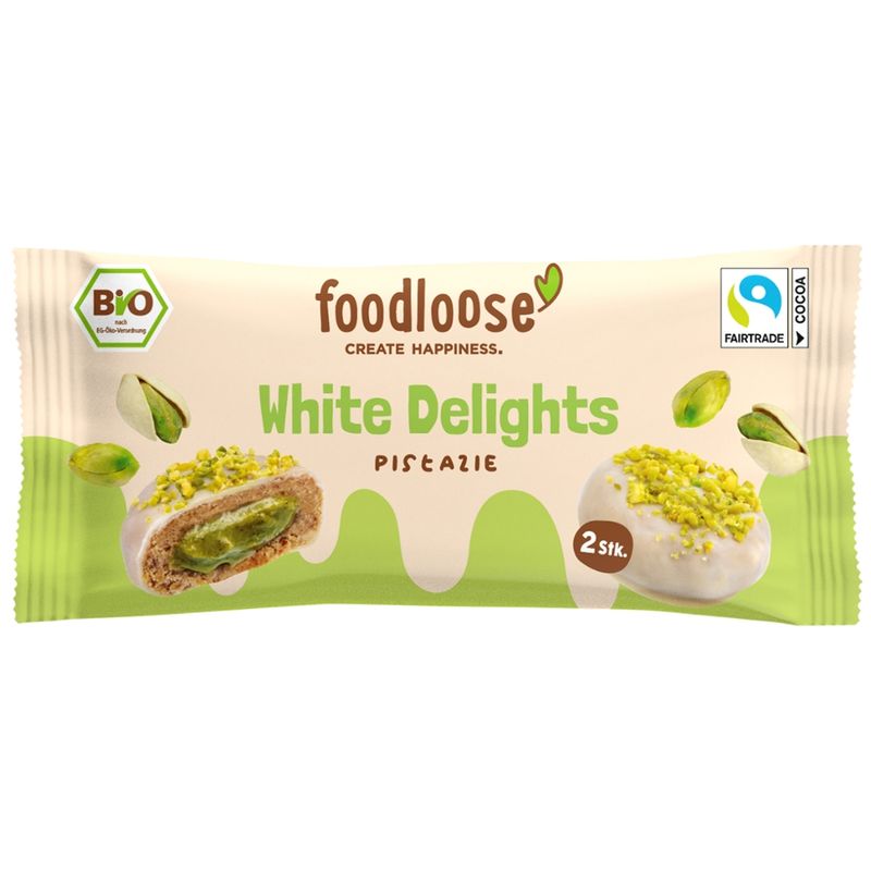 foodloose foodloose Bio-White Delights Pistazie 2x 20 g - Produktbild