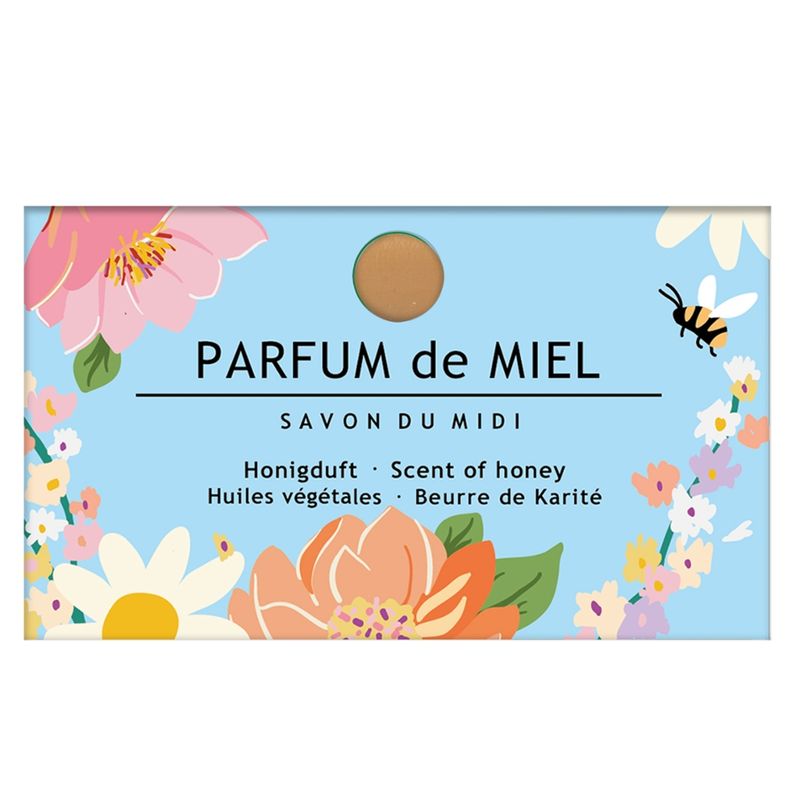 Savon du Midi Special Edition Karitéseife PARFUM de MIEL / Honigduft, 100g ZeroPlastic im Designkarton - Produktbild