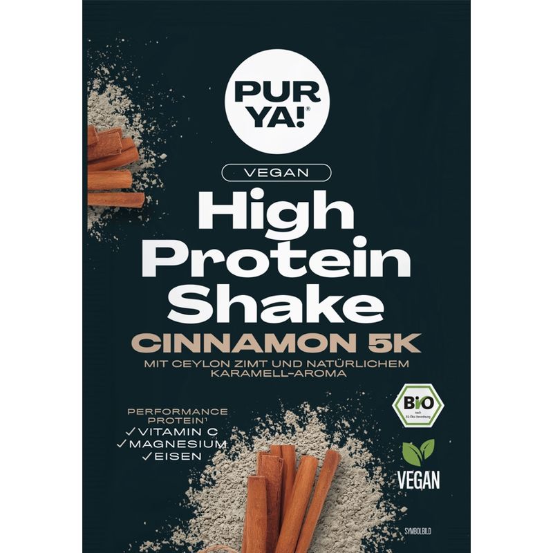 PURYA! High Protein Shake, Cinnamon 5K, BIO, 30g - Produktbild