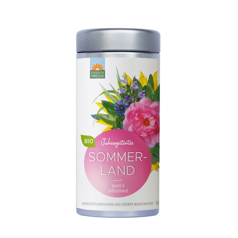Kräutergarten Pommerland Sommerland - Bio Kräutertee in der Vorratsdose - Produktbild