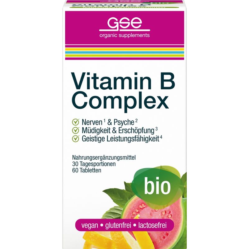 GSE  Vitamin B Complex (Bio), 60 Tabletten à 500mg - Produktbild