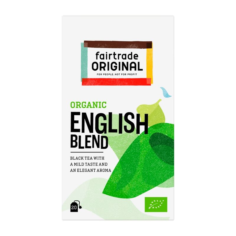 Fairtrade Original Biologischer English Blend Tea, 20 Beutel, Fairtrade. - Produktbild