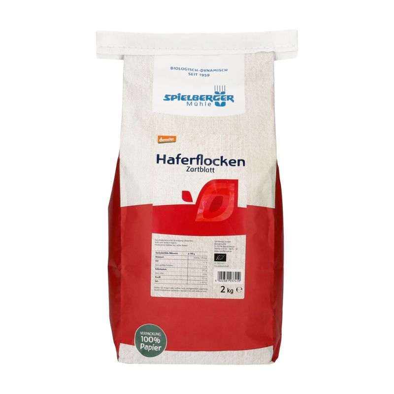 Spielberger Mühle Haferflocken Zartblatt, demeter – für Familien & Vorrat - Produktbild
