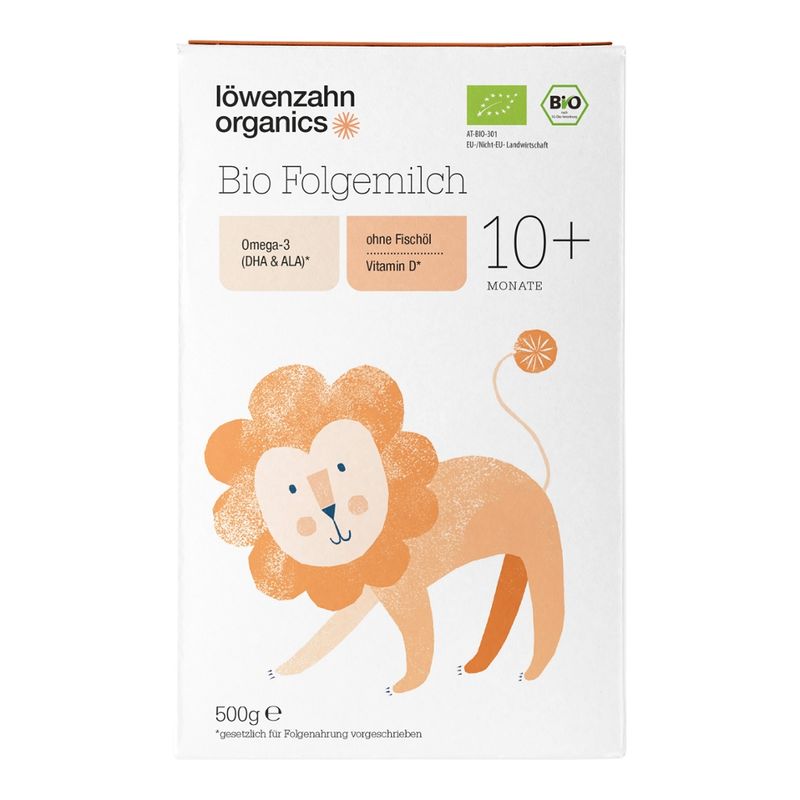 Löwenzahn Organics  Löwenzahn Organics Bio Folgemilch nach dem 10. Monat 500 g - Produktbild