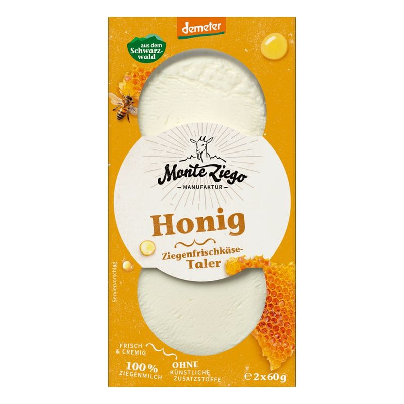 Monte Ziego Ziegenfrischkäse Honig - Produktbild