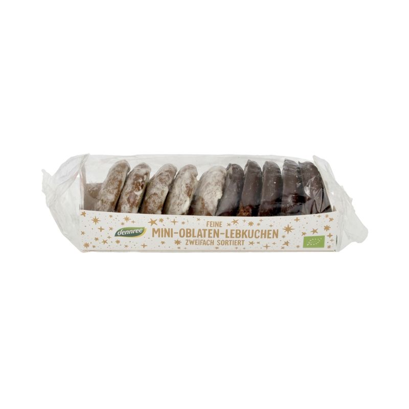 dennree Feine Mini-Oblaten-Lebkuchen zweifach sortiert - Produktbild