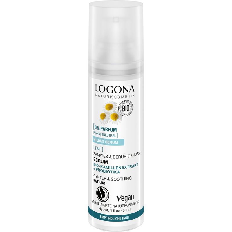 Logona Tester PUR Sanftes & beruhigendes Serum Bio-Kamillenextrakt + Probiotika - Produktbild