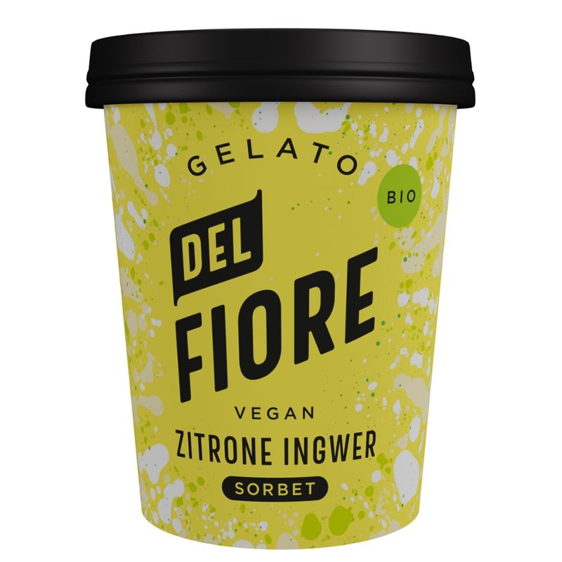Del Fiore Gelato 500ml Del Fiore Gelato Bio Zitrone und Ingwer Sorbet - Produktbild
