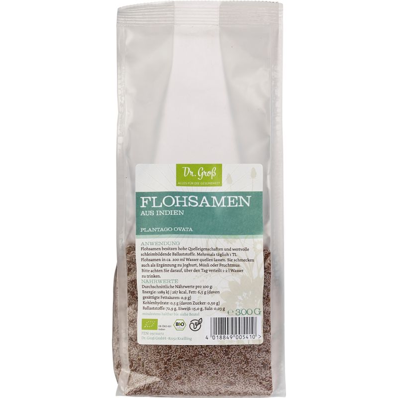 Biologische Präparate Dr. Groß Flohsamenkerne bio aus Indien - Produktbild