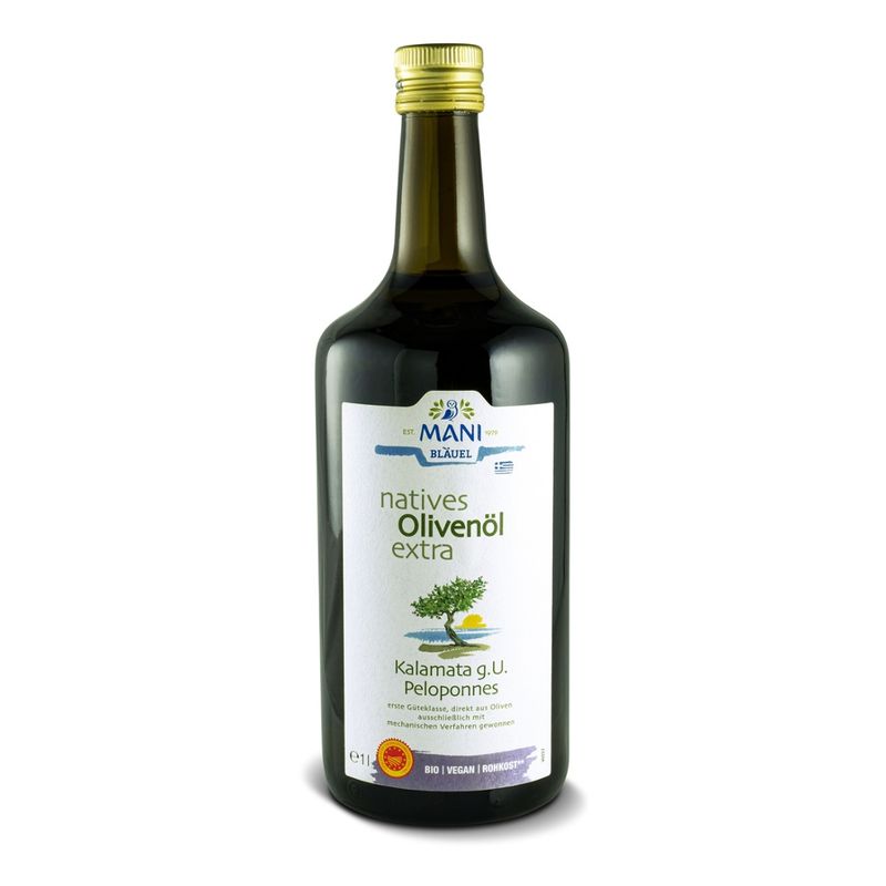 MANI® MANI natives Olivenöl extra, Kalamata g.U., bio,1 L - Produktbild