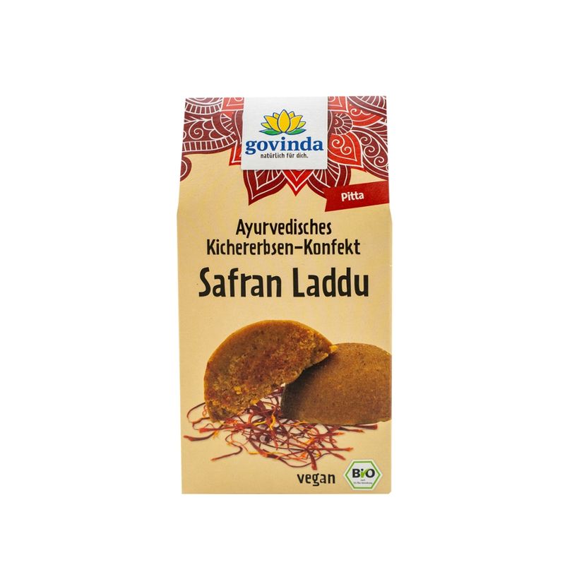Govinda Ayurvedisches Kichererbsen-Konfekt Safran Laddu - Produktbild