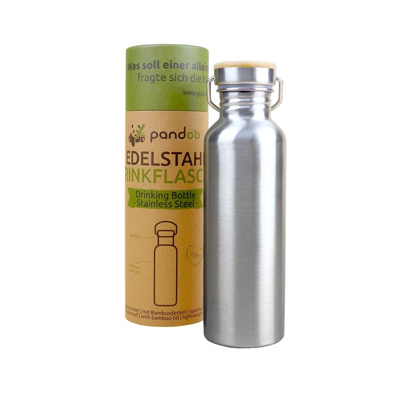 pandoo pandoo wiederverwendbareEdelstahl Trinkflasche, unisoliert, 750 ml - Produktbild