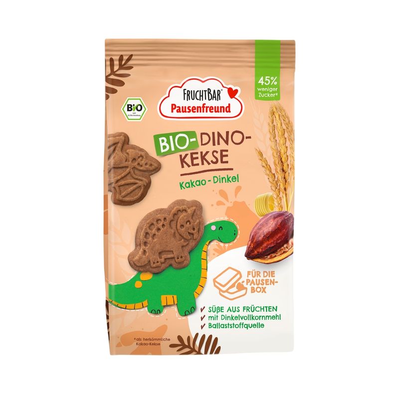 FruchtBar Pausenfreund  FruchtBar Pausenfreund - Bio-Dino-Kekse-Kakao,Dinkel - Produktbild