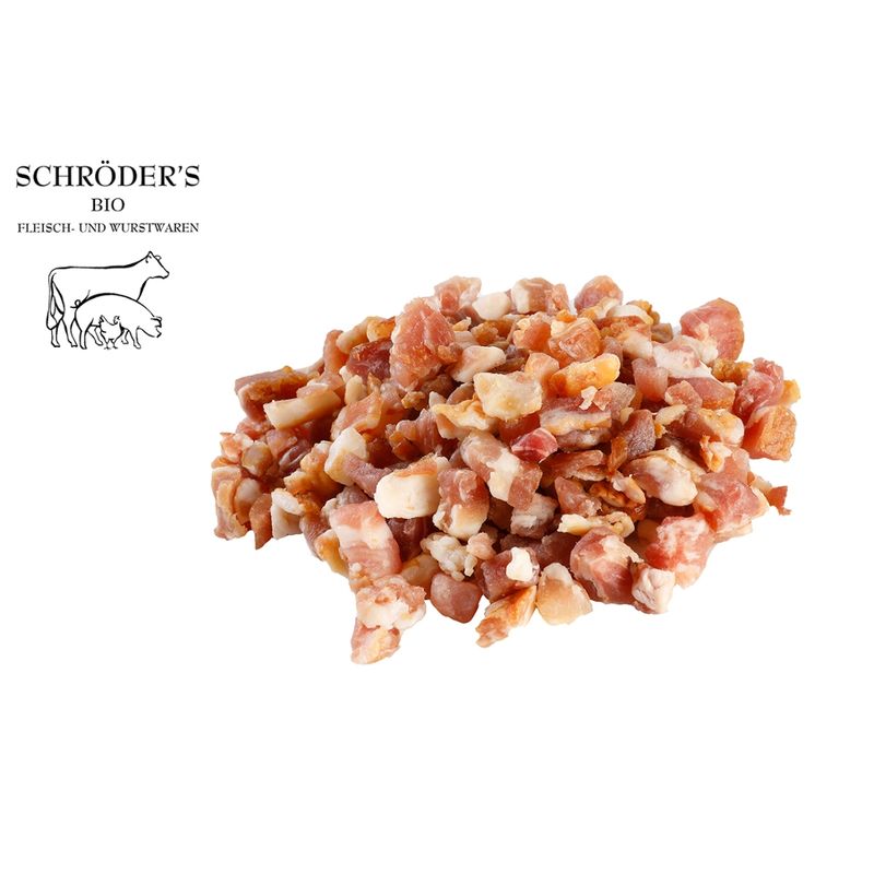 Schröder's Bio Fleisch- und Wurstwaren Durchwachsener Speck gewürfelt 1 kg - Produktbild