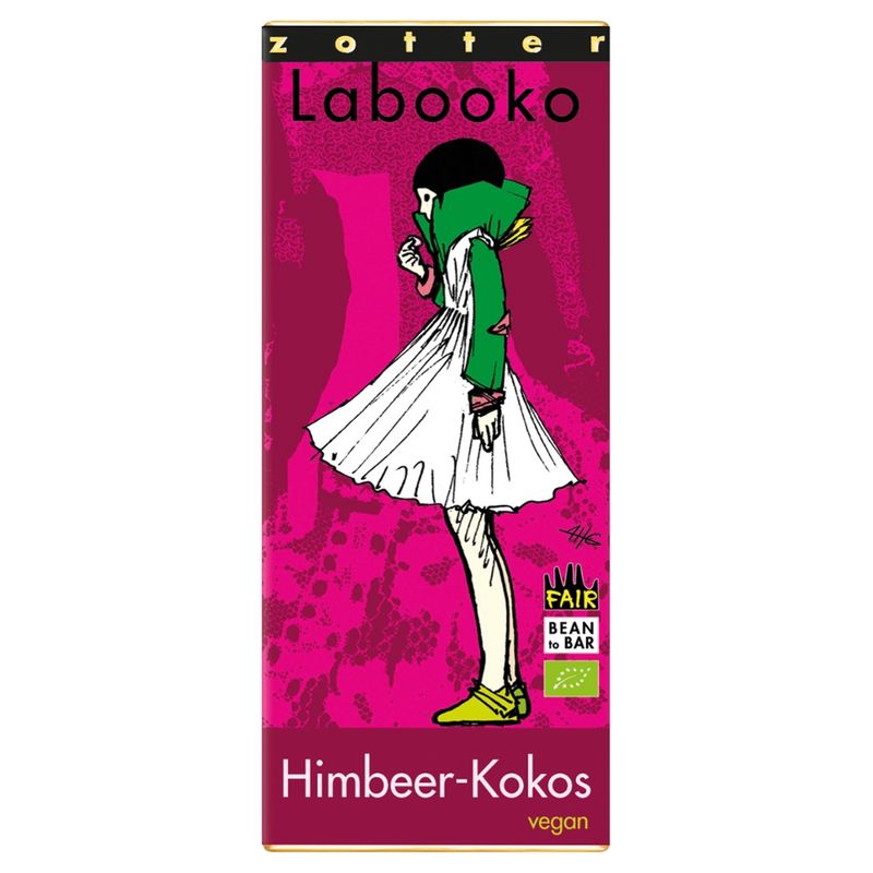 Zotter Schokolade Labooko - Himbeer-Kokos - Produktbild