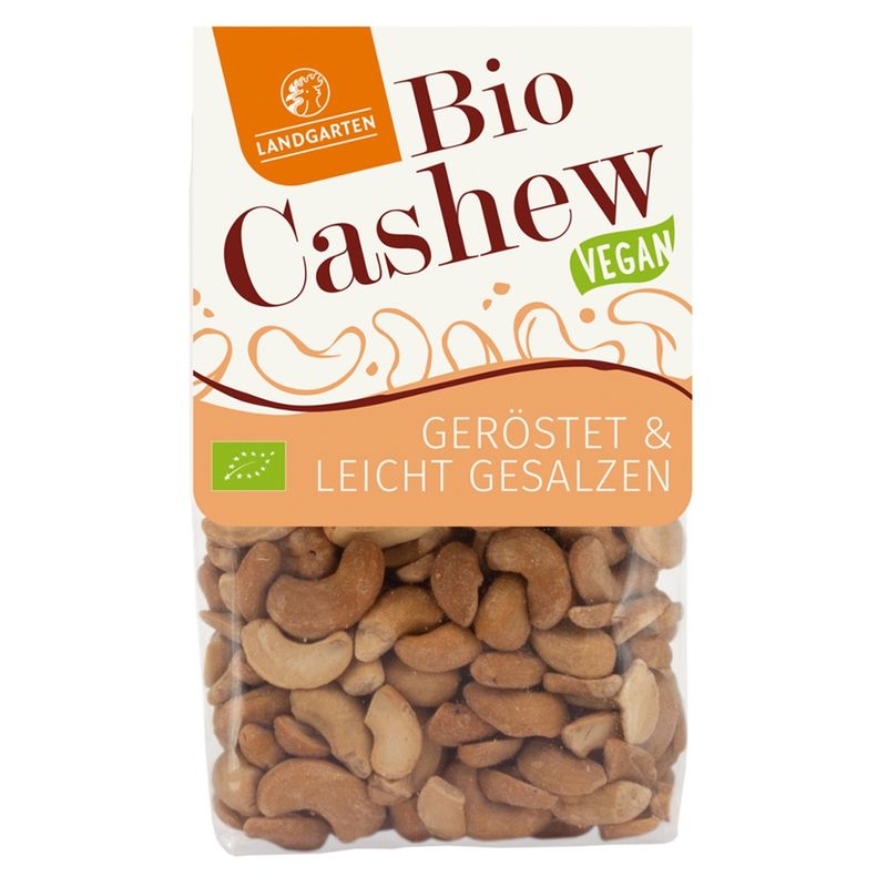 Landgarten Bio Cashews geröstet & gesalzen 160g - Produktbild
