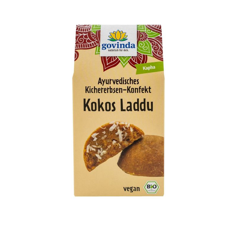 Govinda Ayurvedisches Kichererbsen-Konfekt Kokos Laddu - Produktbild