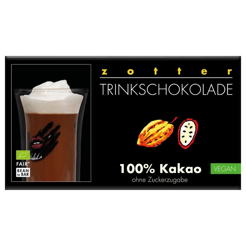 Zotter Schokolade 100% Kakao, ohne Zuckerzugabe - Produktbild
