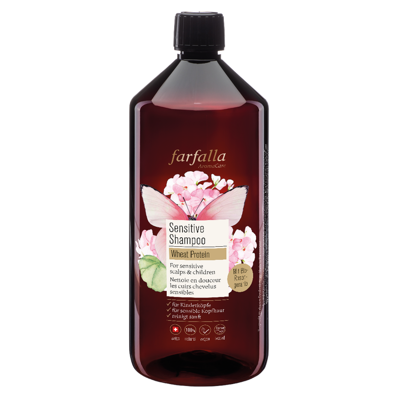 farfalla Sensitive Shampoo Wheat Protein, 1000ml - Produktbild