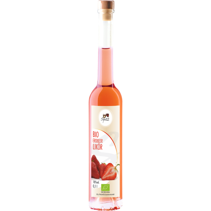 Spitz BIO Erdbeer Likör mit Fruchtsaft  0.1 l, 18 vol% - Produktbild