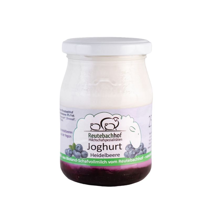 Reutebachhof Bio-Schafmilch-Joghurt auf Frucht, Heidelbeere - Produktbild