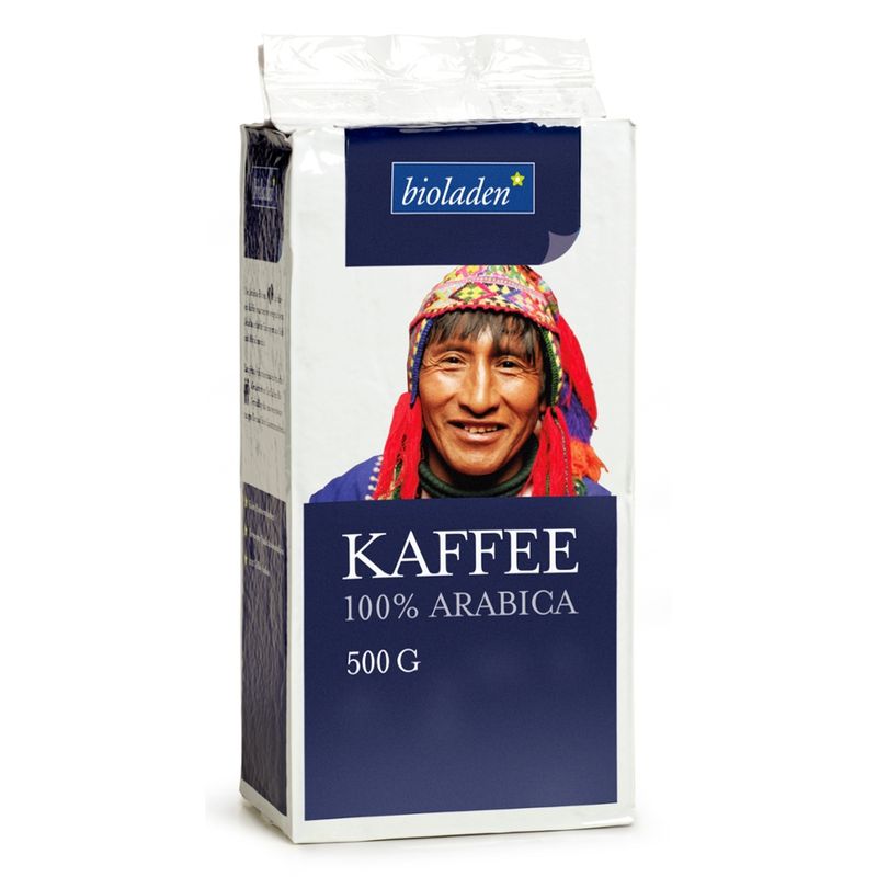 bioladen Kaffee 100 % Arabica gemahlen, Vakuumpack - Produktbild