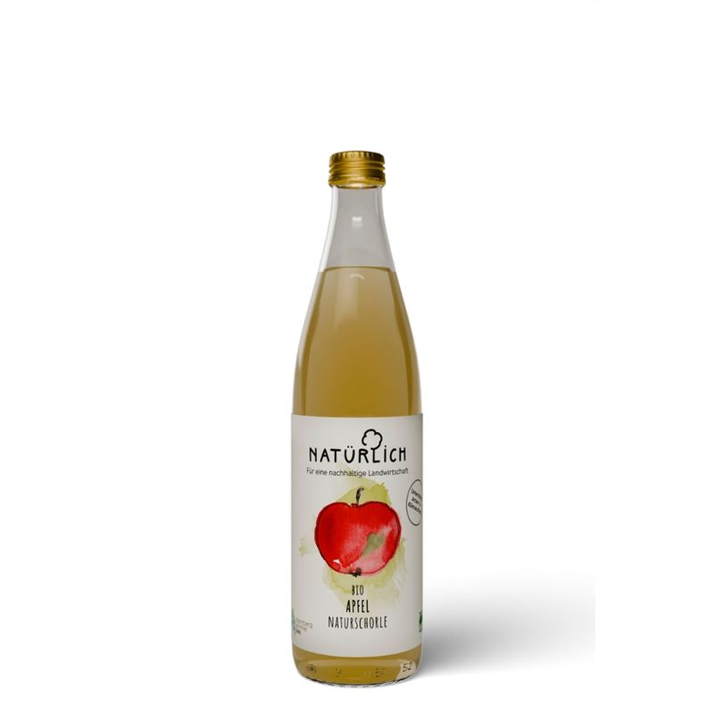 Natürlich Apfel Schorle - naturtrübe Schorle aus Direktsaft aus Äpfel vom eigenen Anbau am Ammersee - Produktbild