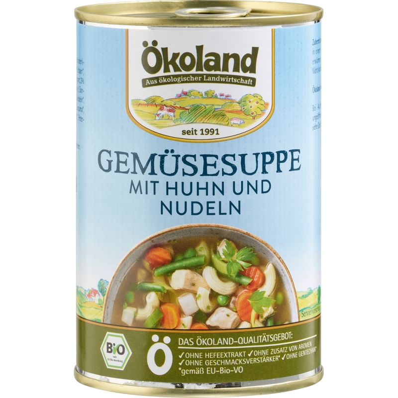 ÖKOLAND Gemüsesuppe mit Huhn - Produktbild