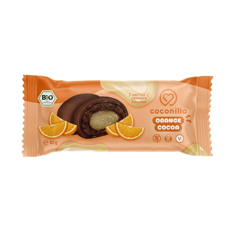 coconilla Gefüllte Bliss Balls umzogen mit Schokolade - Cream Bites Orange Cocoa - Produktbild