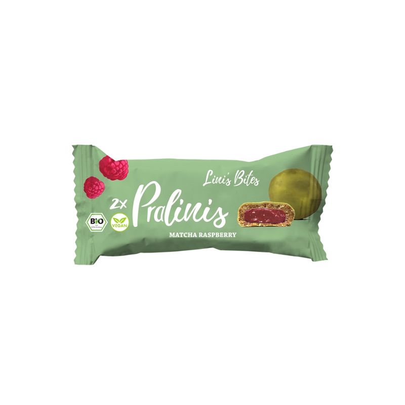 Lini's Bites Matcha Raspberry Pralinis Bio Dattel-Kugeln - Produktbild