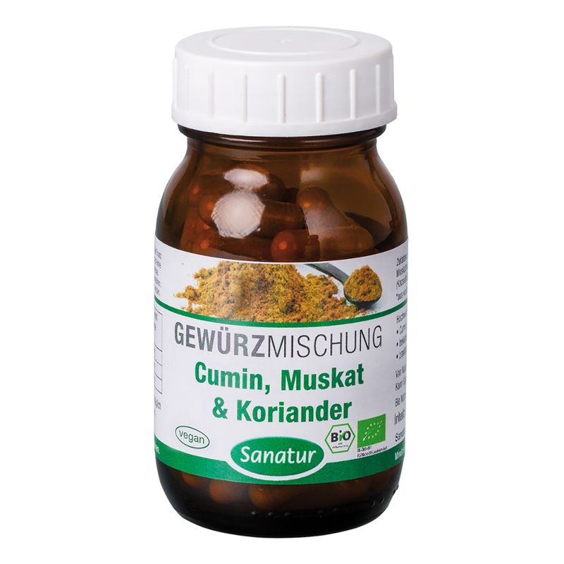 Sanatur Cumin, Muskat & Koriander, 90 Kapseln - Produktbild