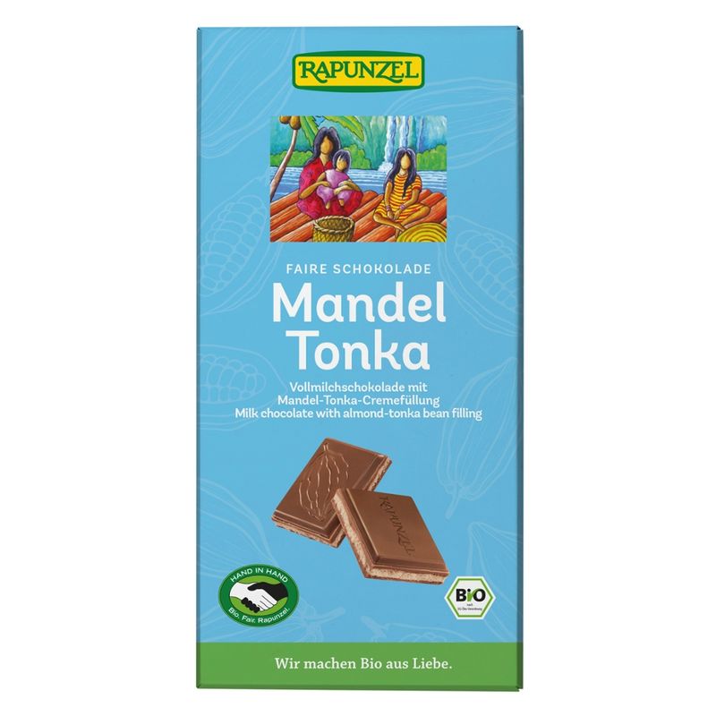 Rapunzel Vollmilch Schokolade Mandel-Tonka HIH - Produktbild