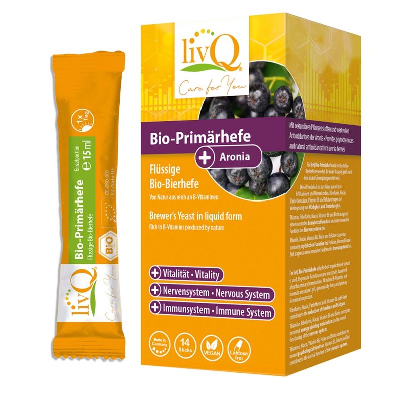 livQ® livQ Bio-Primärhefe + ARONIA, flüssige Bierhefe mit Aronia, vegan - Produktbild