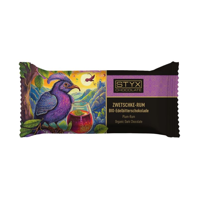 Styx Naturcosmetic BIO-Edelbitterschokolade gefüllt mit 70% Zwetschke-Rum-Ganache 70g - Produktbild