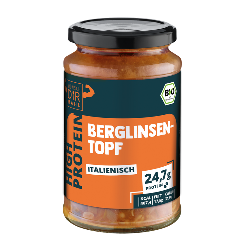 Wünsch Dir Mahl Proteinreiche Sattmacher italienischer Berglinsentopf 380g Bio & vegan - Produktbild