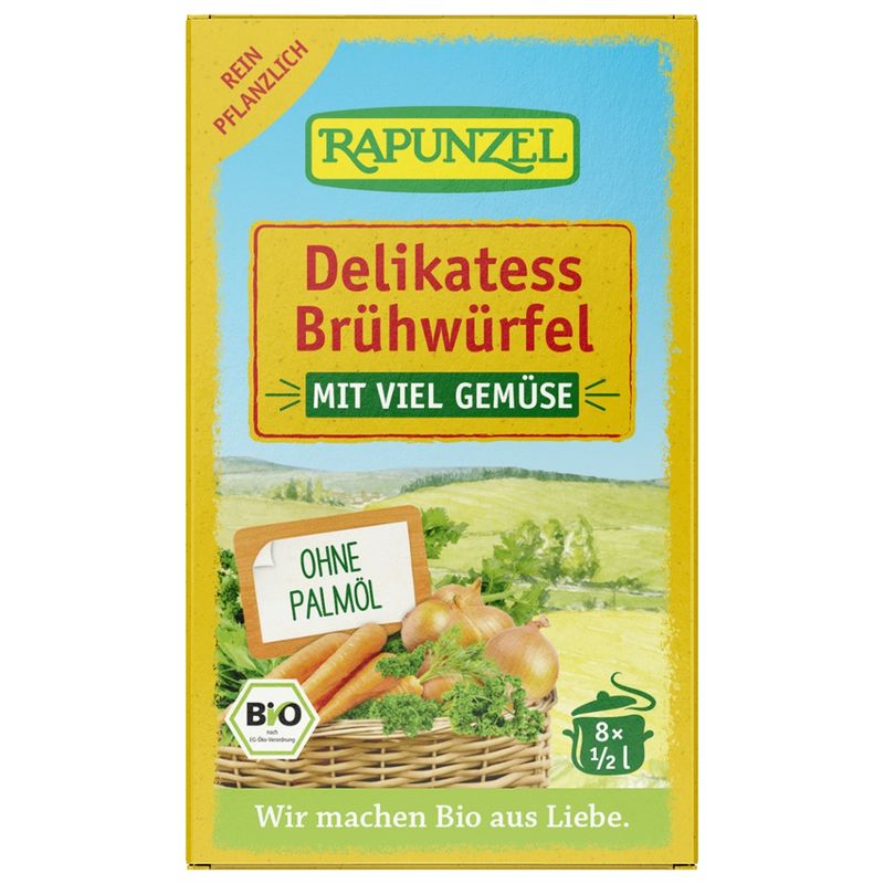 Rapunzel Delikatess Gemüse-Brühwürfel mit viel Gemüse, mit Bio-Hefe - Produktbild
