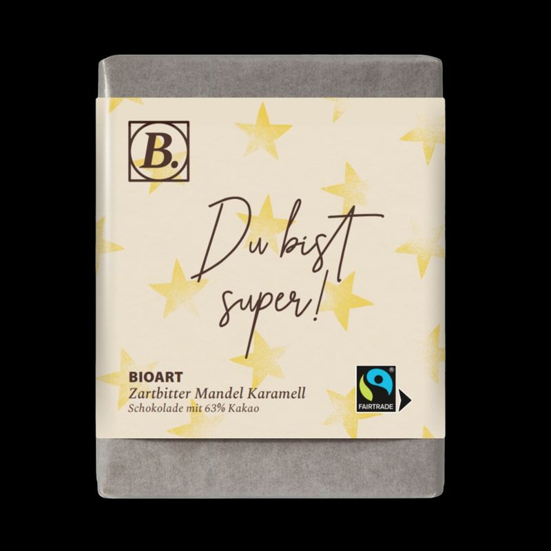 BioArt AG B. Schokolade Du bist super! 70g bio, FT-Cert. - Produktbild