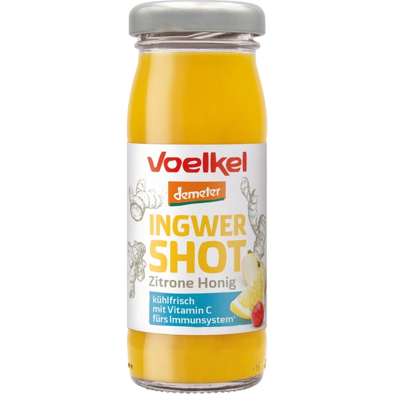 Voelkel Shot Ingwer Zitrone Honig,  kühlpflichtig - Produktbild