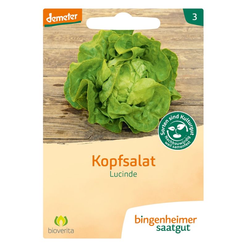 Bingenheimer Saatgut Lucinde - Kopfsalat (Saatgut) - Produktbild