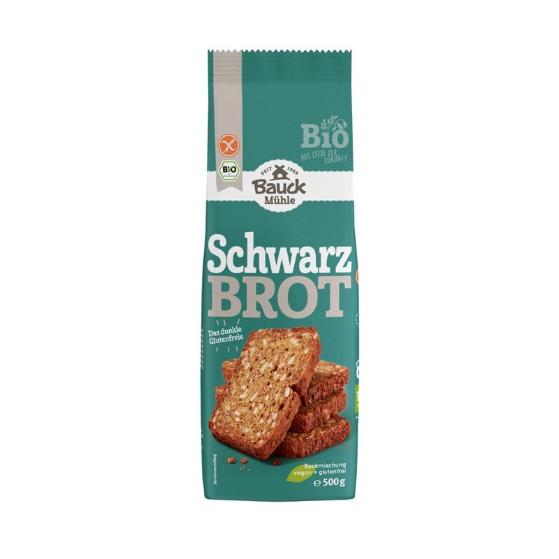 Bauck Mühle Schwarzbrot glutenfrei Bio - Produktbild