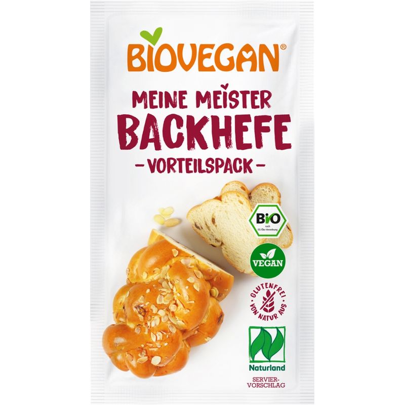 Biovegan Meister Backhefe, 3er Pack, BIO - Produktbild