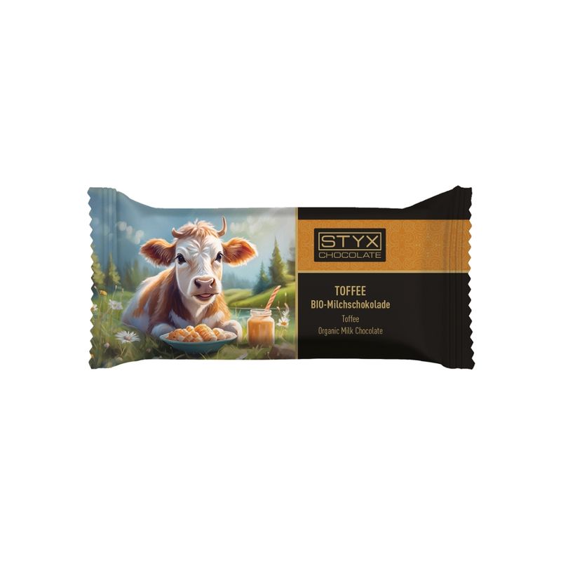 Styx Naturcosmetic BIO-Milch Schokolade gefüllt mit Toffee-Ganache 70g (Alkoholfrei) - Produktbild