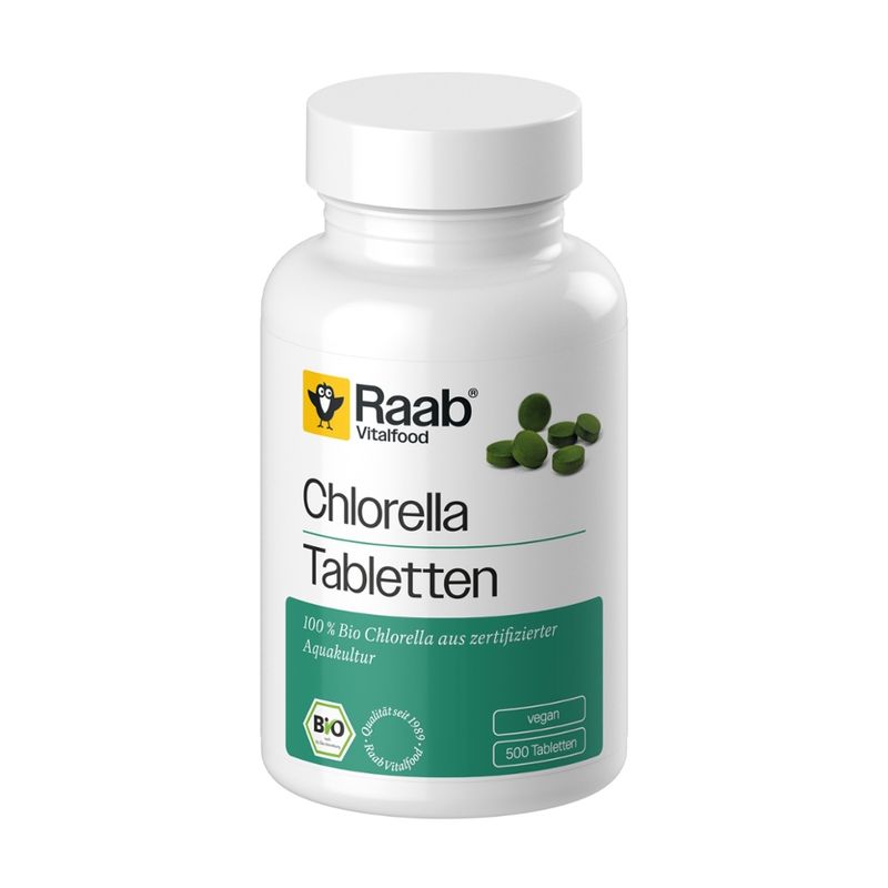 Raab Vitalfood BIO Chlorella 500 Tabletten à 400 mg - Produktbild