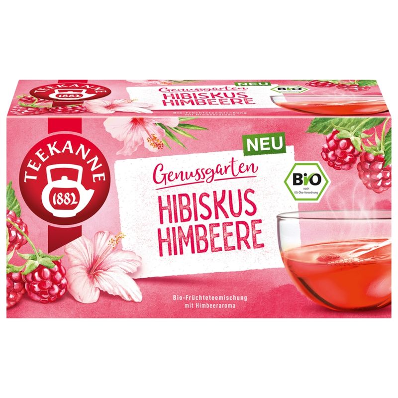 Teekanne BIO Genussgarten Hibiscus Himbeere 12x18 - Produktbild
