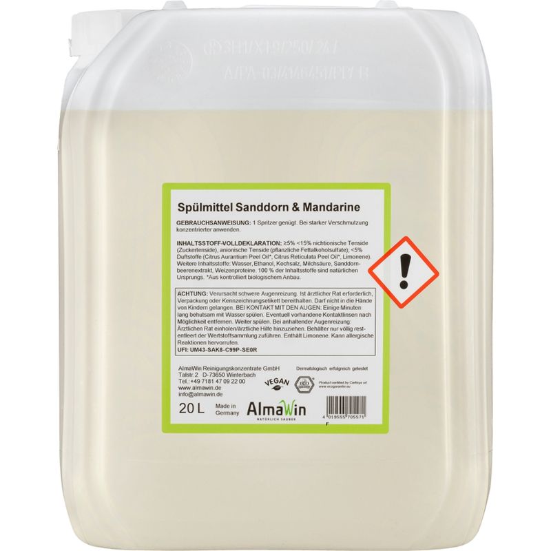 AlmaWin Spülmittel Sanddorn & Mandarine - Produktbild