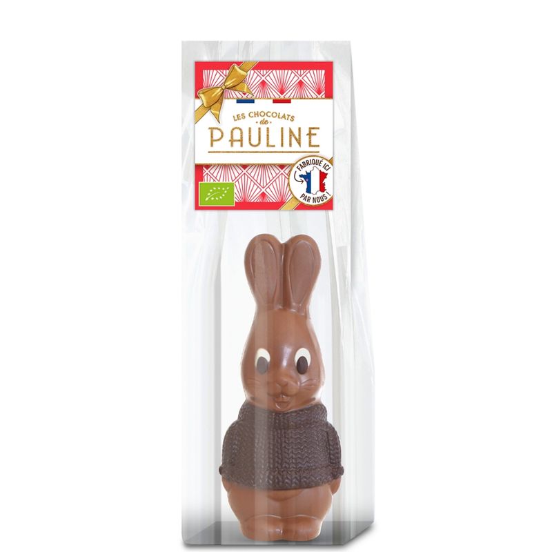 LES CHOCOLATS DE PAULINE Milk chocolate knitted rabbit - Produktbild